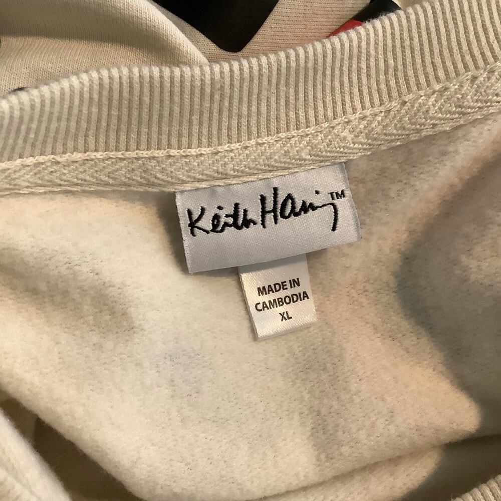 Keith Haring Cream Love Animated Pop Art Sweatshirt XL - Picture 5 of 6